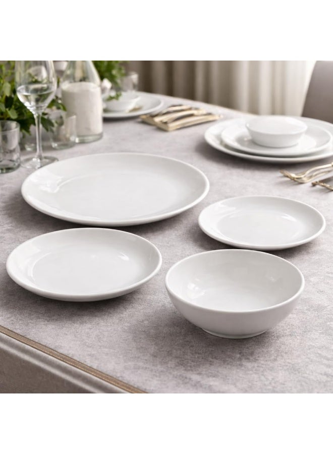 Master Gold Porcelain Plates Set 16 Pieces Off White | Perfect Dinner Set for 4 | Premium Porcelain Plates Set for Everyday Use and Occasions | Elegant Serving & Soup Plates - Image 5